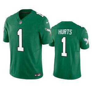 Mens Youths Kids Womens 1 Jalen Hurts Green Stitched Vapor Jersey